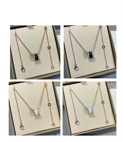 [Kincade Jewelery]ZERO 1 DIAMOND CERAMIC NECKLACE