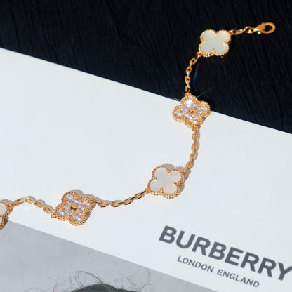 [Kincade Jewelery]Kincade BRACELET 5 MOTIF WHITE MOP DIAMOND