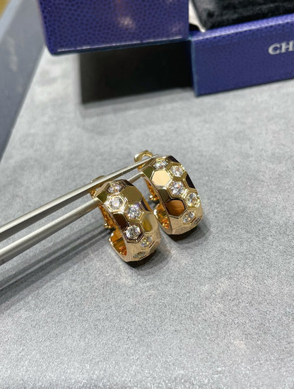 [Kincade Jewelery]BEE LOVE DIAMOND HOOP EARRINGS