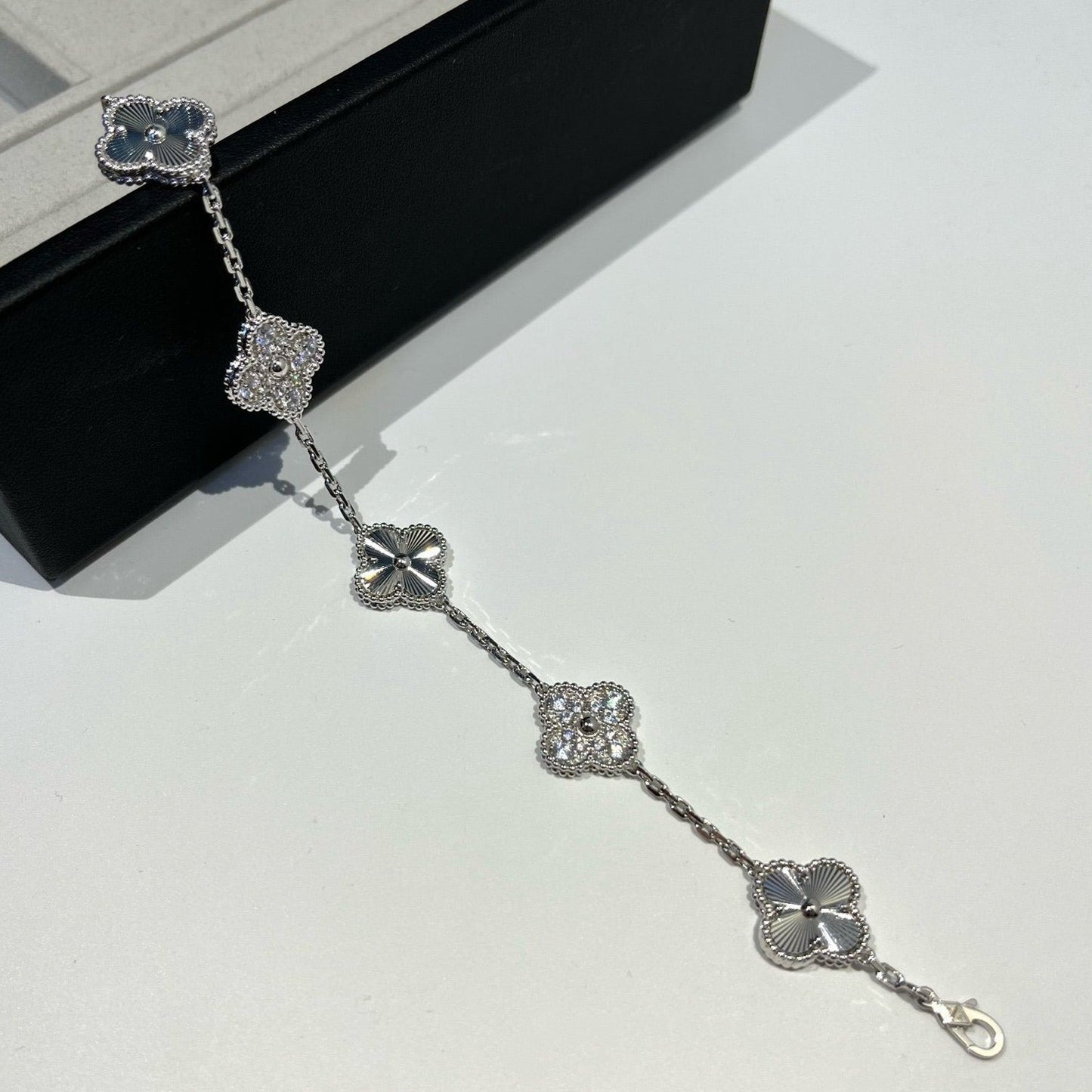 [Kincade Jewelery]Kincade 5 MOTIF SILVER DIAMOND BRACELET