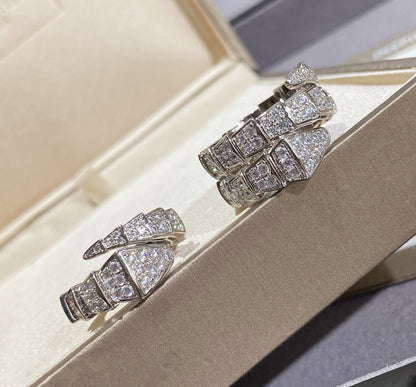 [Kincade Jewelery]SERPENTI LARGE RING SILVER DIAMOND PAVED