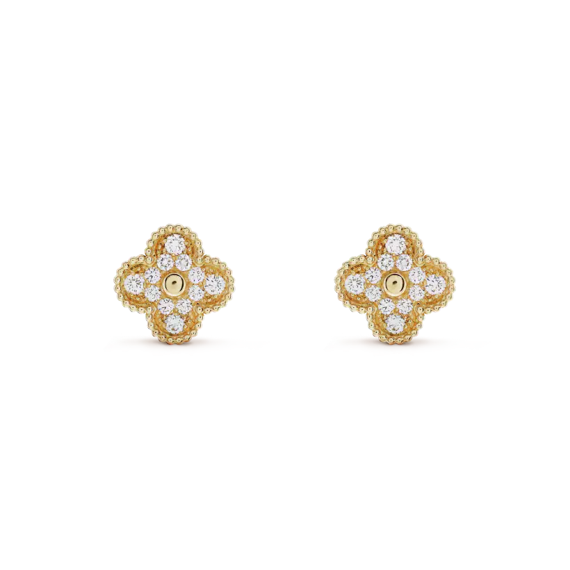 [Kincade Jewelery]Kincade MEDIUM 1 MOTIFS FUll DIAMOND EARRINGS