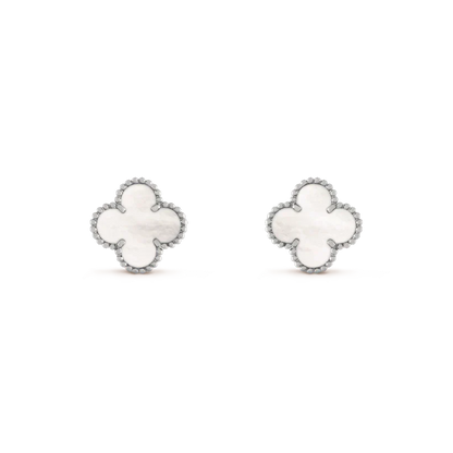 [Kincade Jewelery]Kincade MEDIUM 1 MOTIFS  WHITE MOP EARRINGS SILVER