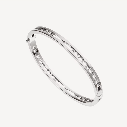 [Kincade Jewelery]ZERO 1 SPIRAL LOGO SILVER BRACELET