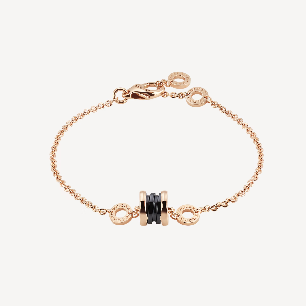 [Kincade Jewelery]ZERO 1 SOFT PINK GOLD AND BLACK CERAMIC BRACELET