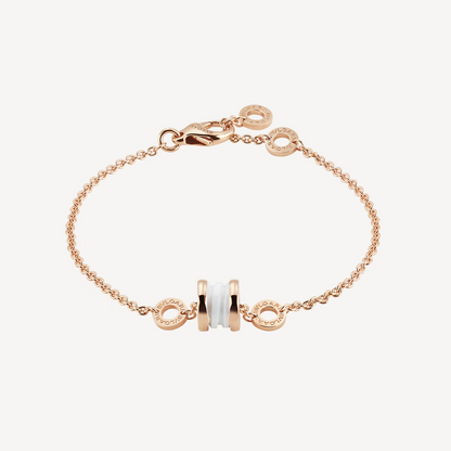 [Kincade Jewelery]ZERO 1 SOFT PINK GOLD AND WHITE CERAMIC BRACELET