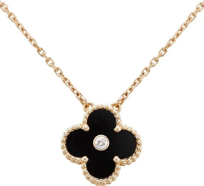 [Kincade Jewelery]Kincade 15MM DIAMOND ONYX NECKLACE