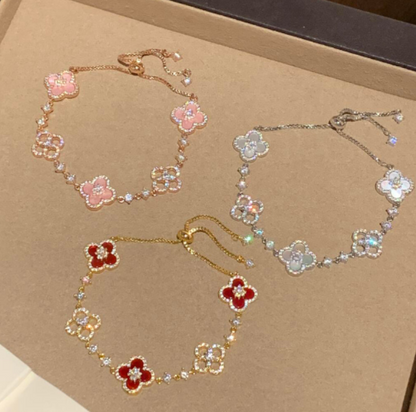 [Kincade Jewelery]Kincade 5 MOTIF PINK BLUE RED WHITE BRACELET