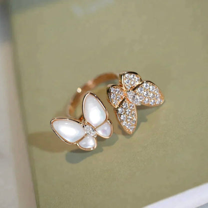 [Kincade Jewelery]TWIN BUTTERFLY DIAMOND MOP RING