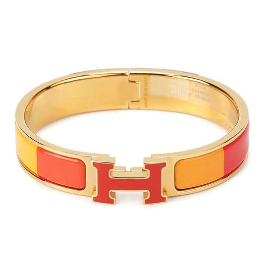 [Kincade Jewelery]H BRACELET ORANGE RAINBOW CERAMIC