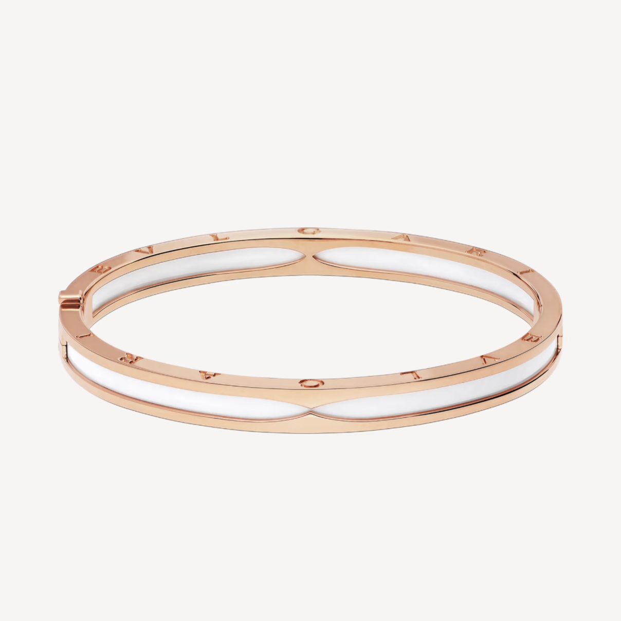[Kincade Jewelery]ZERO 1 PINK GOLD WITH WHITE CERAMIC BRACELET