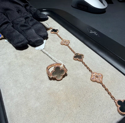 [Kincade Jewelery]CLOVER RIVERSIBLE GREY MOP RING