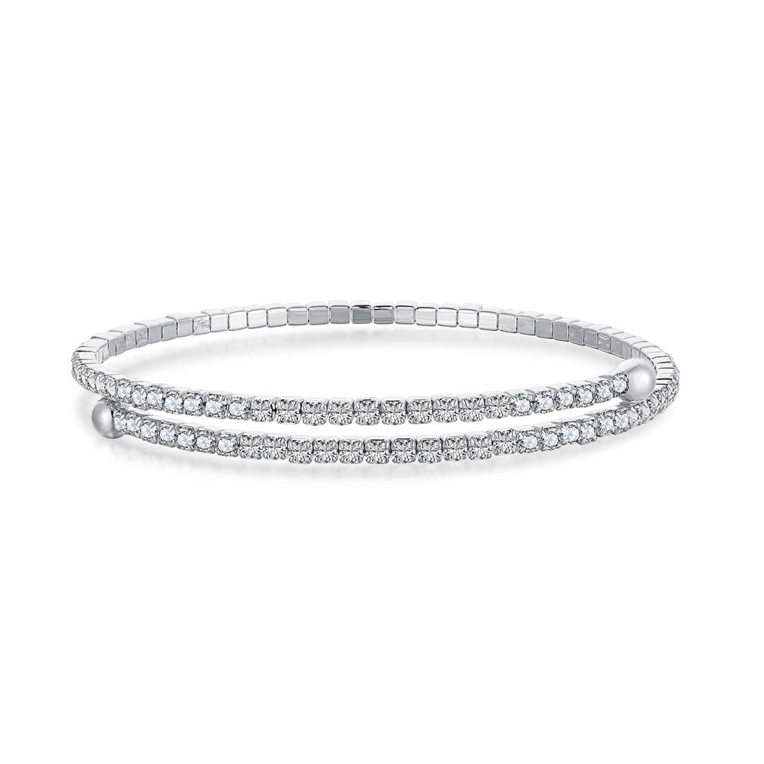 [Kincade Jewelery]Row of Diamonds Round Fashion Bracelet