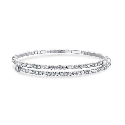 [Kincade Jewelery]Row of Diamonds Round Fashion Bracelet