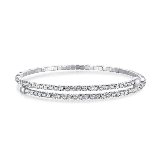 [Kincade Jewelrys]Row of Diamonds Round Fashion Bracelet