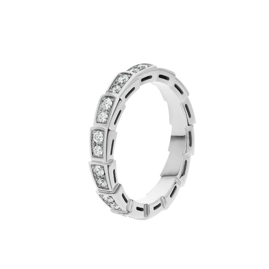 [Kincade Jewelery]SERPENTI RING SILVER DIAMOND PAVED 3MM