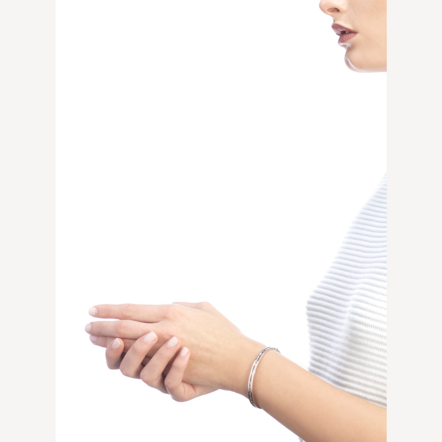 [Kincade Jewelery]ZERO 1 SPIRAL LOGO SILVER BRACELET