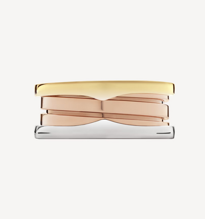 [Kincade Jewelery]ZERO 1 THREE-BAND ROSE WHITE AND YELLOW RING