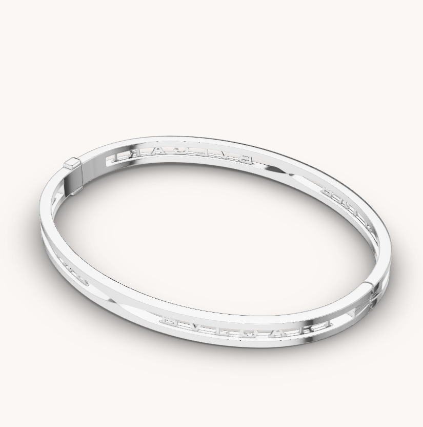 [Kincade Jewelery]ZERO 1 SPIRAL LOGO SILVER BRACELET