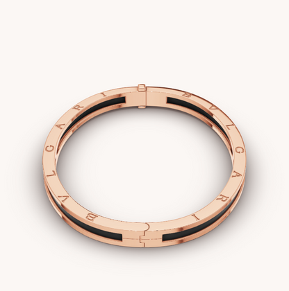 [Kincade Jewelery]ZERO 1 PINK GOLD WITH BLACK CERAMIC BRACELET