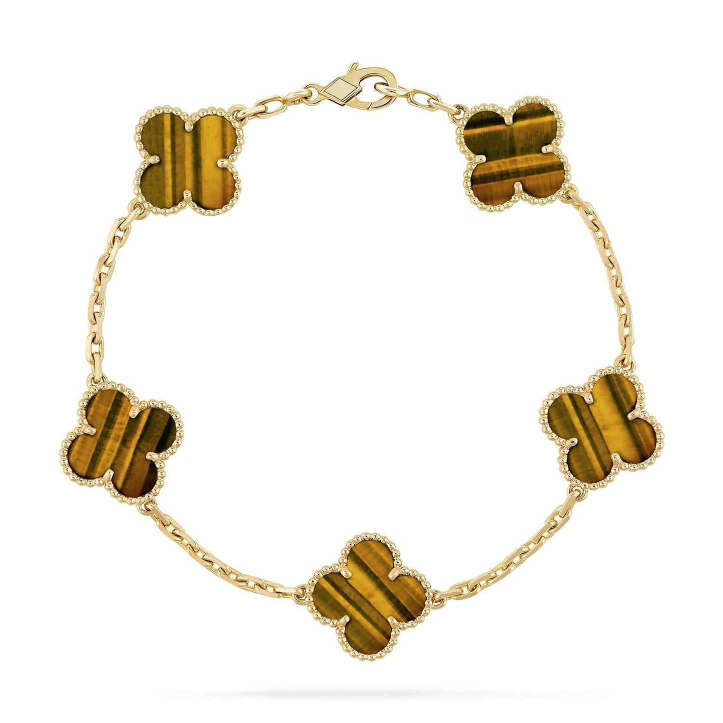 [Kincade Jewelery]Kincade  5 MOTIFS TIGER EYE BRACELET