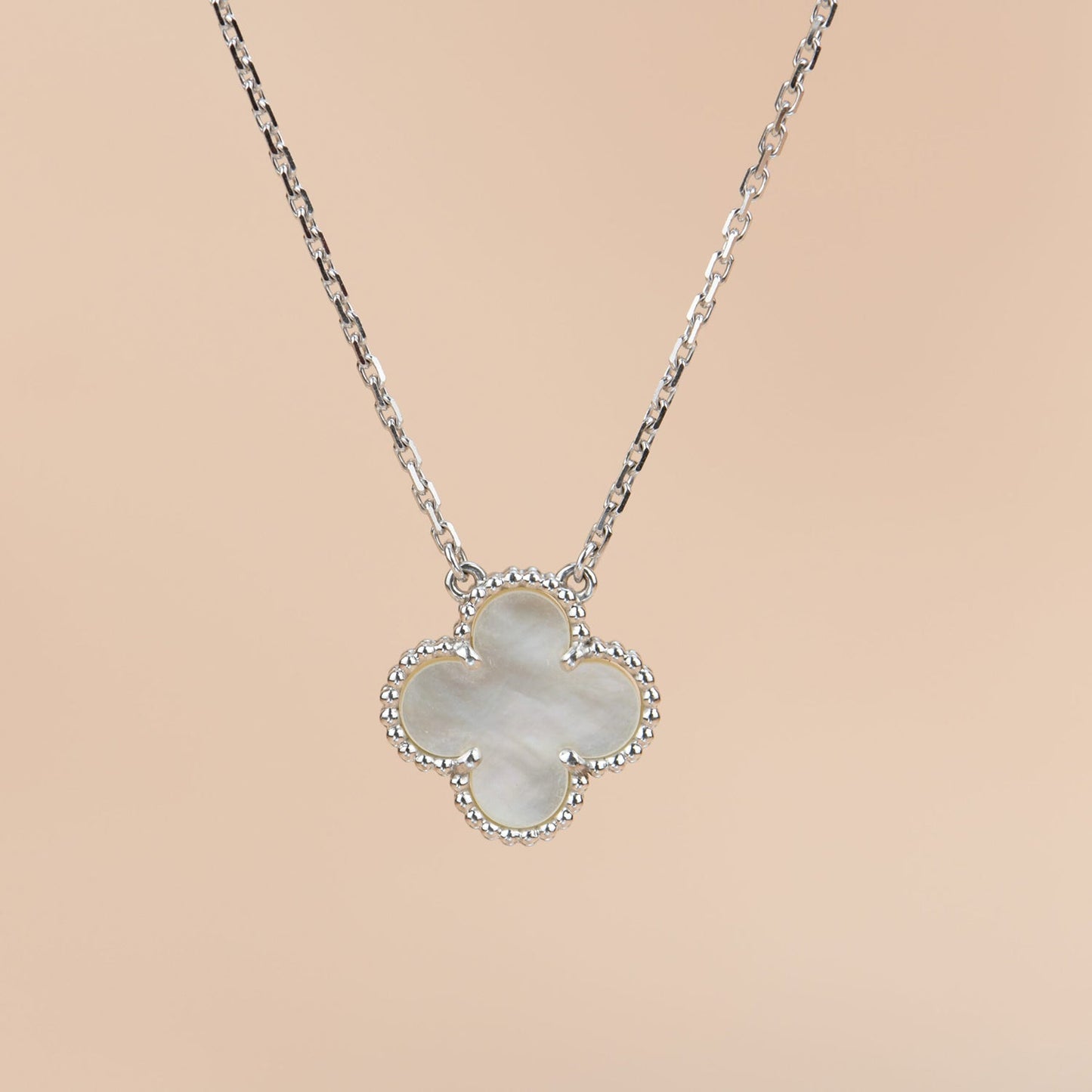 [Kincade Jewelery]Kincade  15MM WHITE MOTHER-OF-PEARL SILVER
