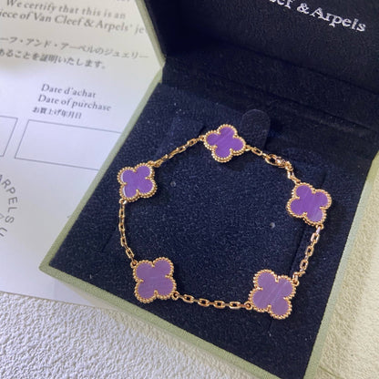 [Kincade Jewelery]Kincade  5 MOTIFS  PURPLE VIOLET BRACELET