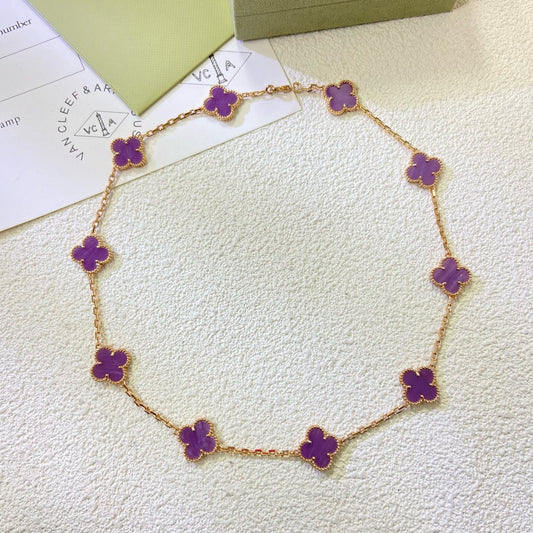 [Kincade Jewelery]Kincade 10 MOTIFS  PURPLE VIOLET  NECKLACE