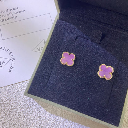 [Kincade Jewelery]Kincade MINI 9.5MM  PURPLE VIOLET EARRINGS