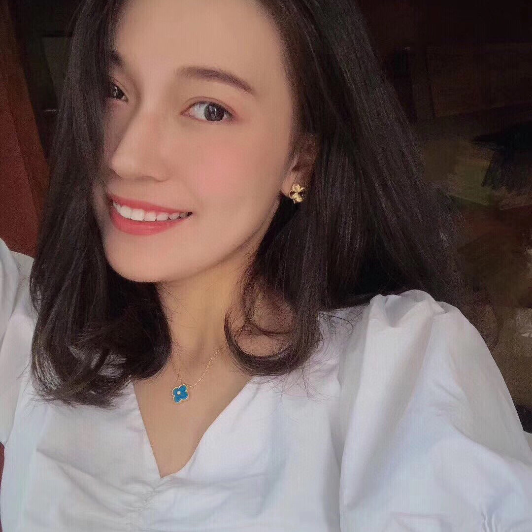 [Kincade Jewelery]Kincade 15MM DIAMOND AND BLUE AGATE NECKLACE