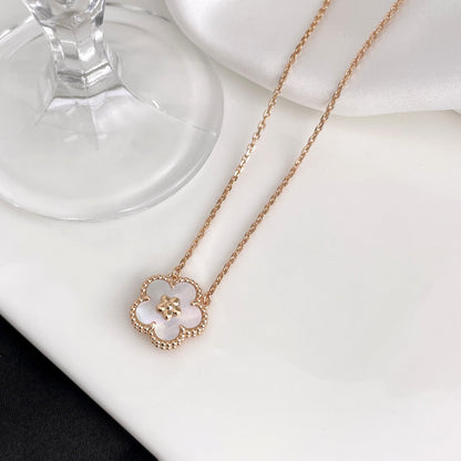[Kincade Jewelery]LUCKY  WHITE MOP  PLUM BLOSSOM NECKLACE