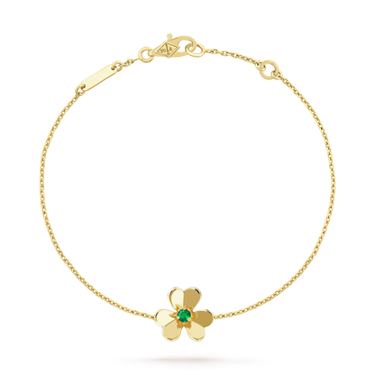 [Kincade Jewelery]FRIVOLE GOLD FLOWER PINK MALACHITE BRACELET