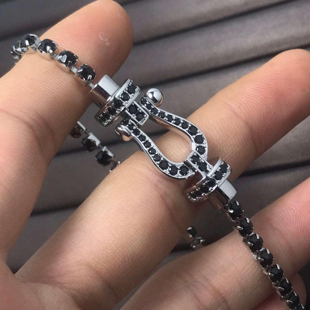 [Kincade Jewelery]FORCE  LARGE HORSESHOE FULL DIAMOND TENNIS BRACELET