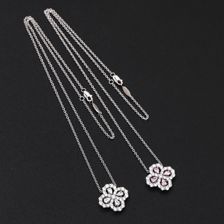 [Kincade Jewelery]LOOP NECKLACE FULL MOTIF DIAMOND 16MM MULTIPLE COLORS