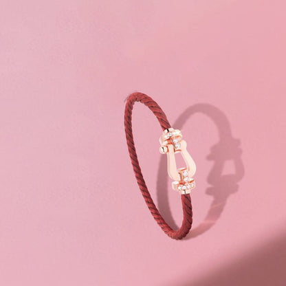 [Kincade Jewelery]FORCE 10 HALF DIAMOND PINK GOLD RED CORDERI LARGE AND MEDIUM MODEL