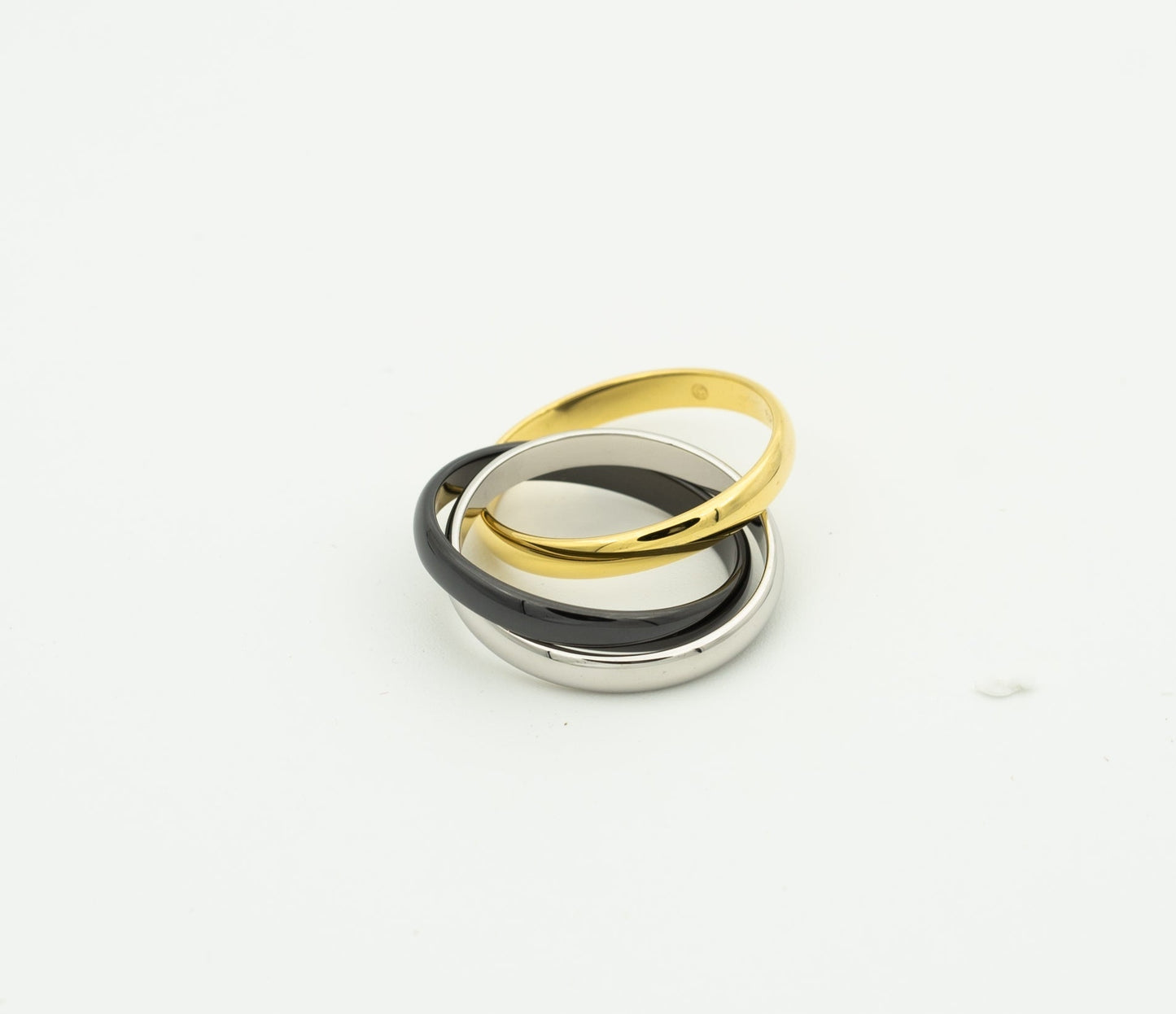 [Kincade Jewelery]TRINITY RING BLACK GOLD SILVER