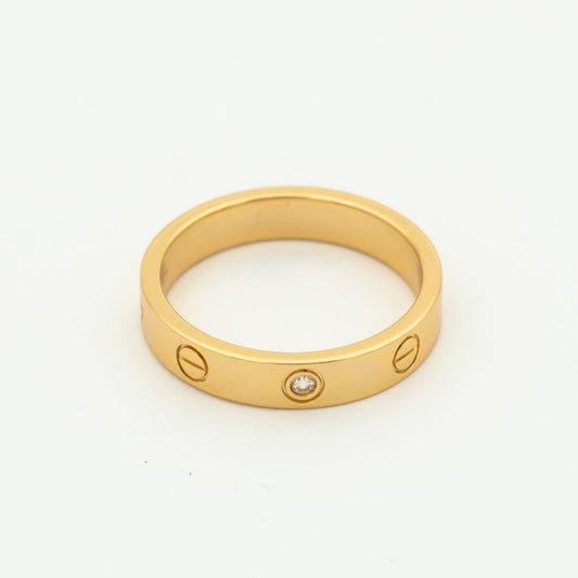 [Kincade Jewelery]LOVE RING 4MM 1 DIAMOND PINK GOLD