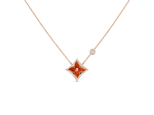 [Kincade Jewelery]STAR NECKLACE PINK GOLD 1 DIAMOND