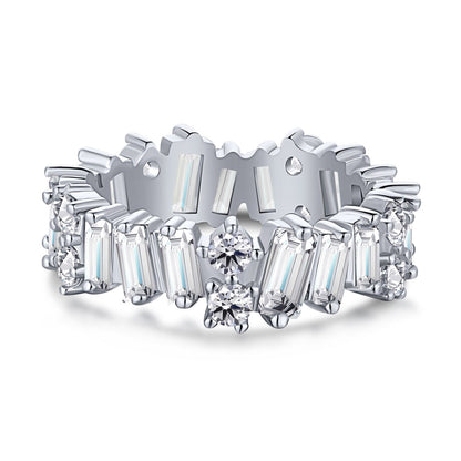 [Kincade Jewelrys]Delicate Multi Shape Tennis Ring