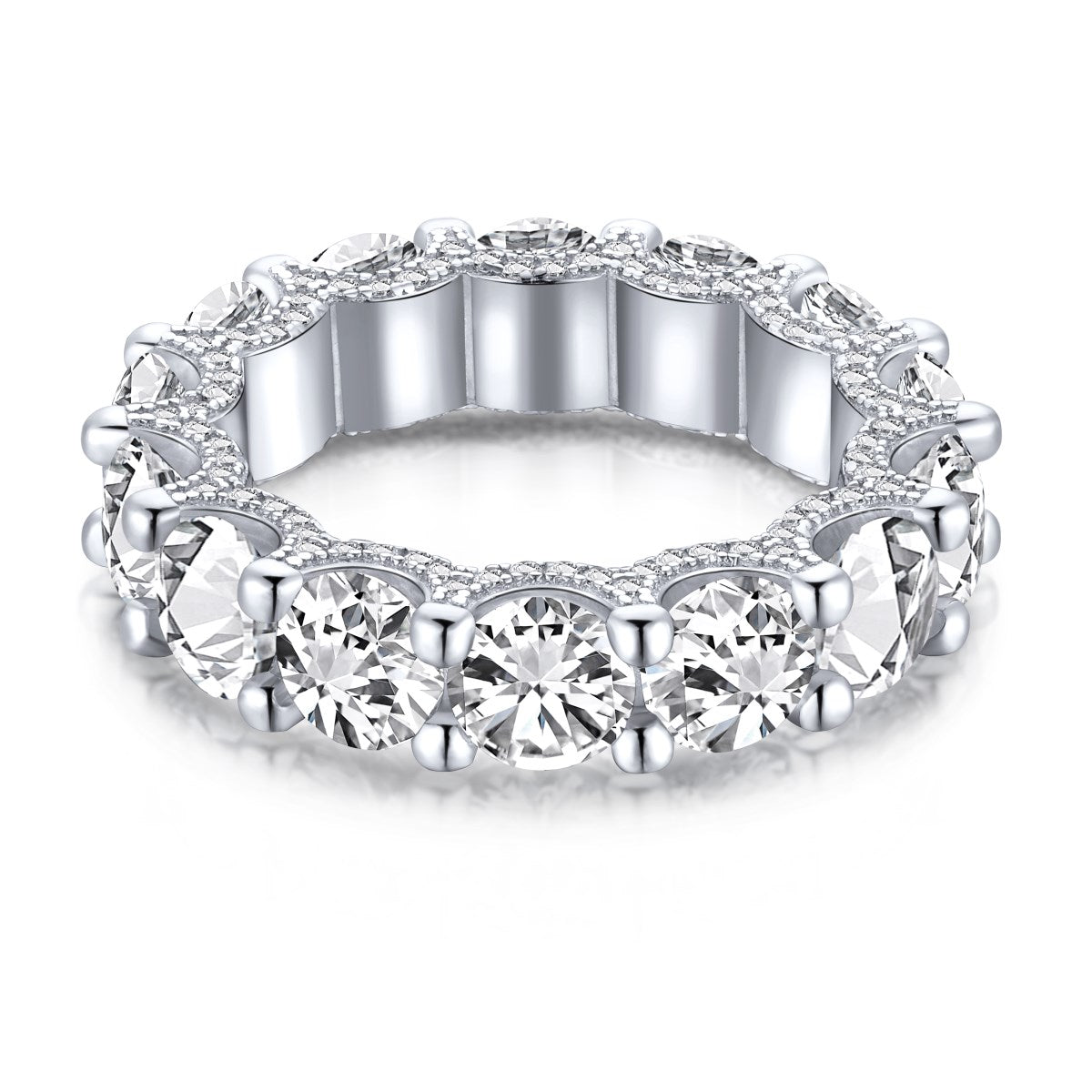 [Kincade Jewelery]Gorgeous Round Cut Tennis Ring