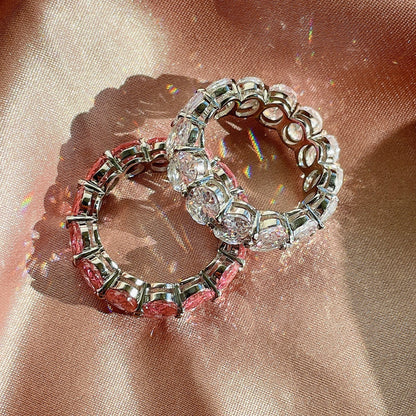 [Kincade Jewelrys]Dainty Elongated Cushion Cut Tennis Ring