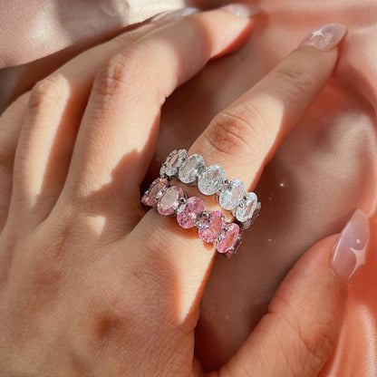 [Kincade Jewelery]Dainty Elongated Cushion Cut Tennis Ring