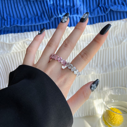 [Kincade Jewelery]Dainty Elongated Cushion Cut Tennis Ring