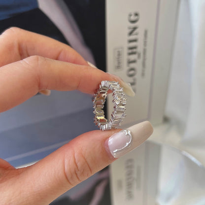 [Kincade Jewelrys]Delicate Multi Shape Tennis Ring