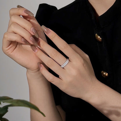 [Kincade Jewelery]Dainty Round Cut Tennis Ring