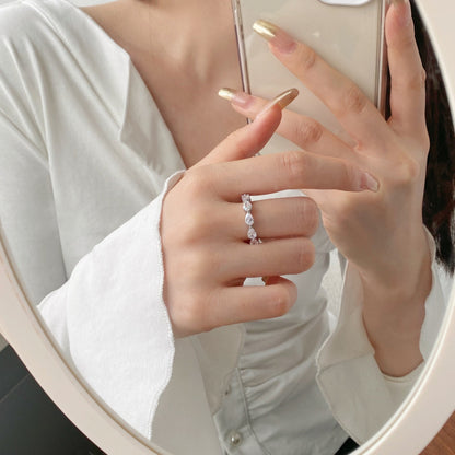 [Kincade Jewelrys]Exquisite Pear Cut Tennis Ring