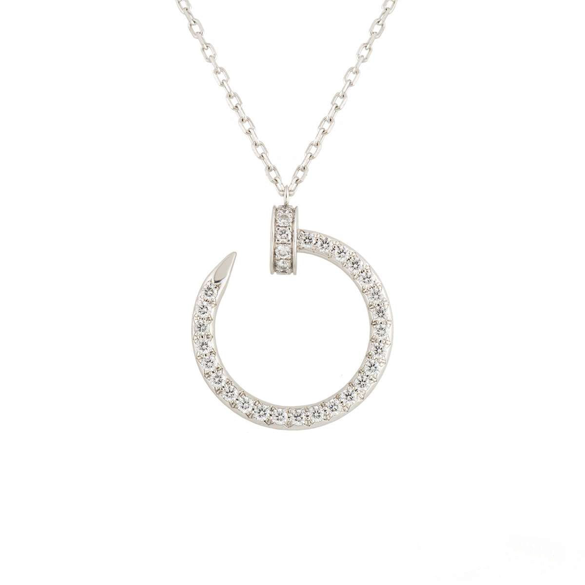 [Kincade Jewelery]JUSTE NECKLACE SILVER DIAMONDS