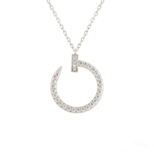 [Kincade Jewelery]JUSTE NECKLACE SILVER DIAMONDS