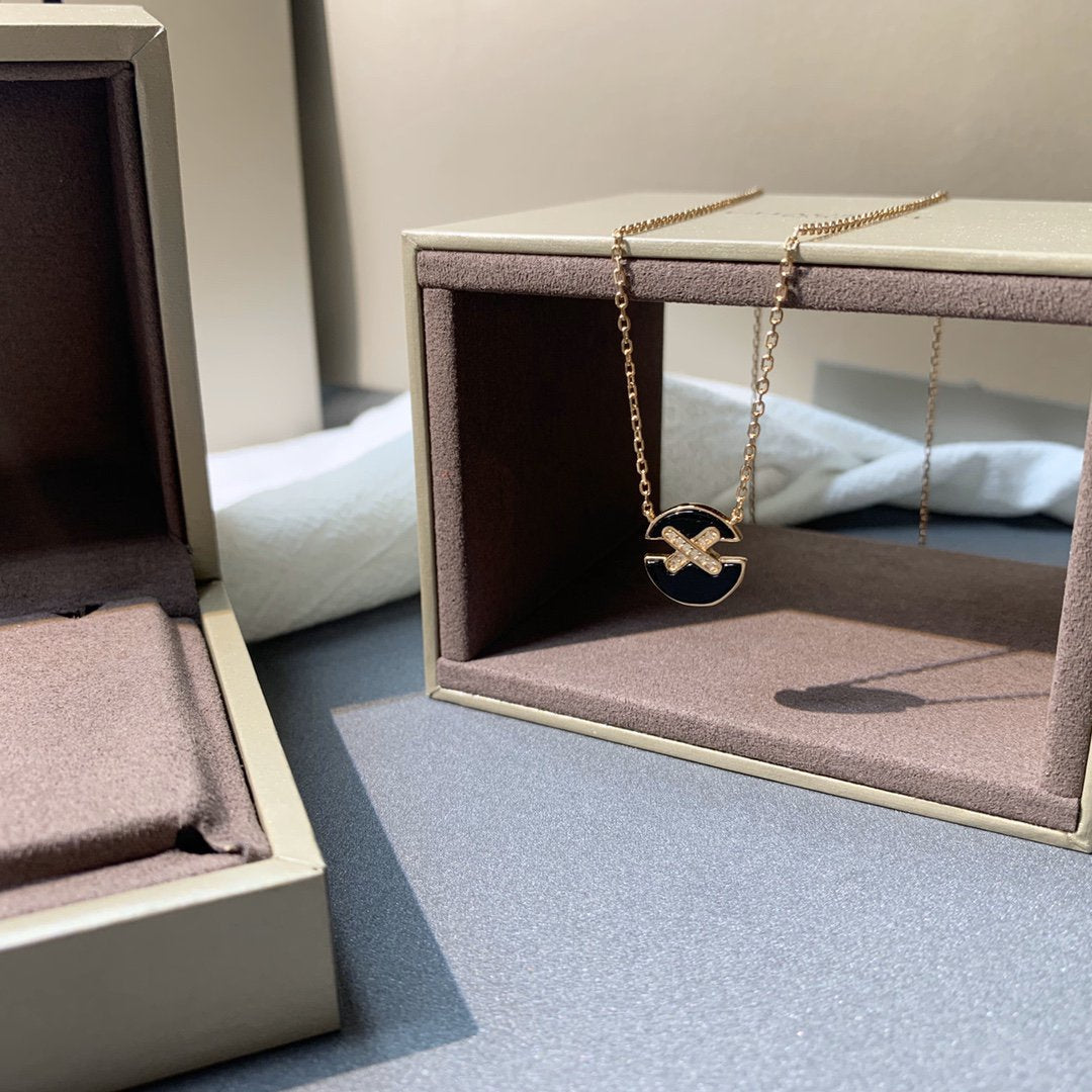 [Kincade Jewelery]JEUX DE PINK GOLD DIAMOND NECKLACE