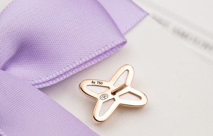 [Kincade Jewelery]JEUX DE WHITE MOP ROSE GOLD DIAMOND EARRINGS